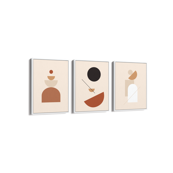 Set of 3 Abstract Geometric Modern Wall Art