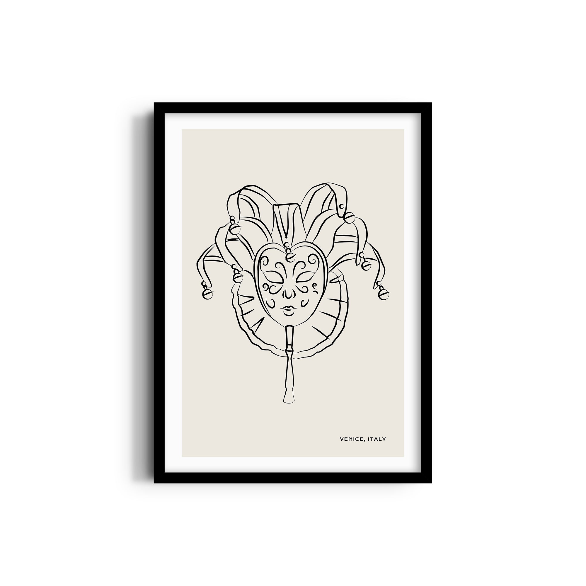 Mask Modern Line Wall Art