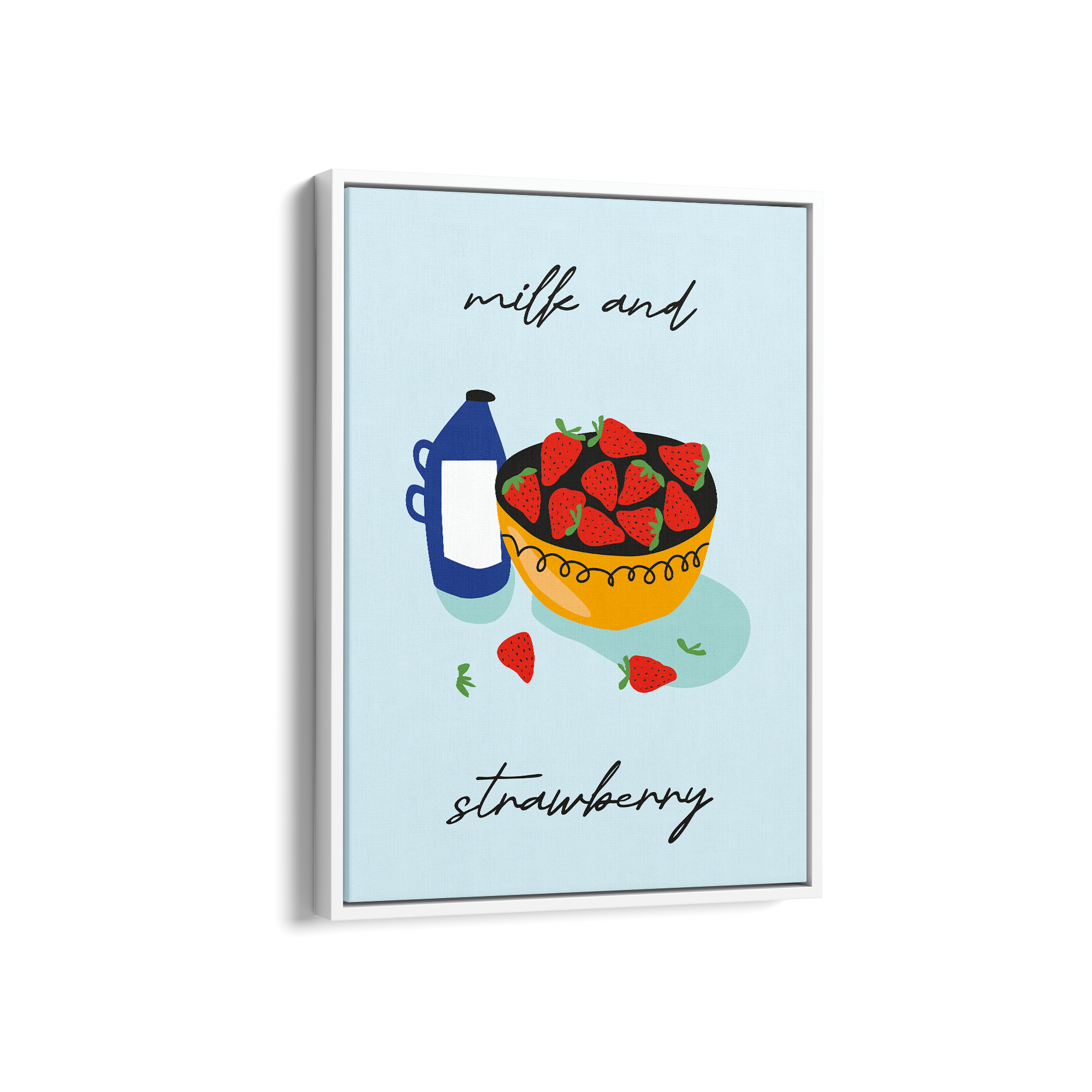 Milk and Strawberry Artistic Wall Art