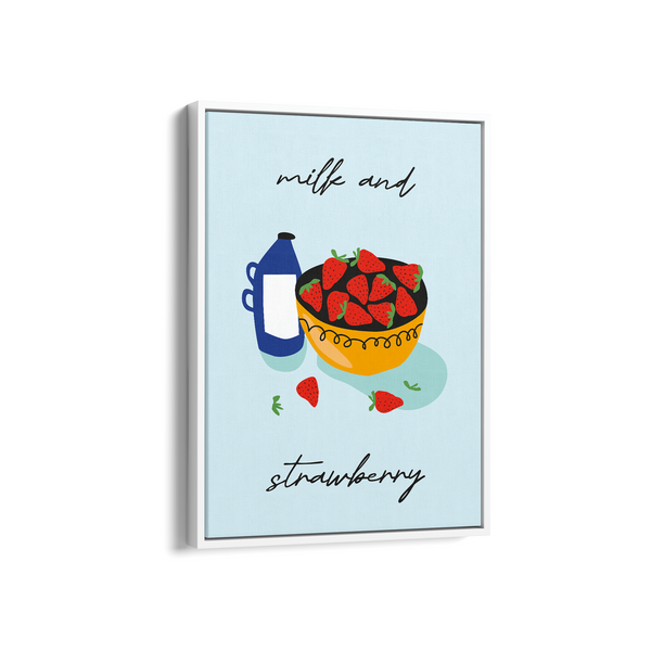 Milk and Strawberry Artistic Wall Art
