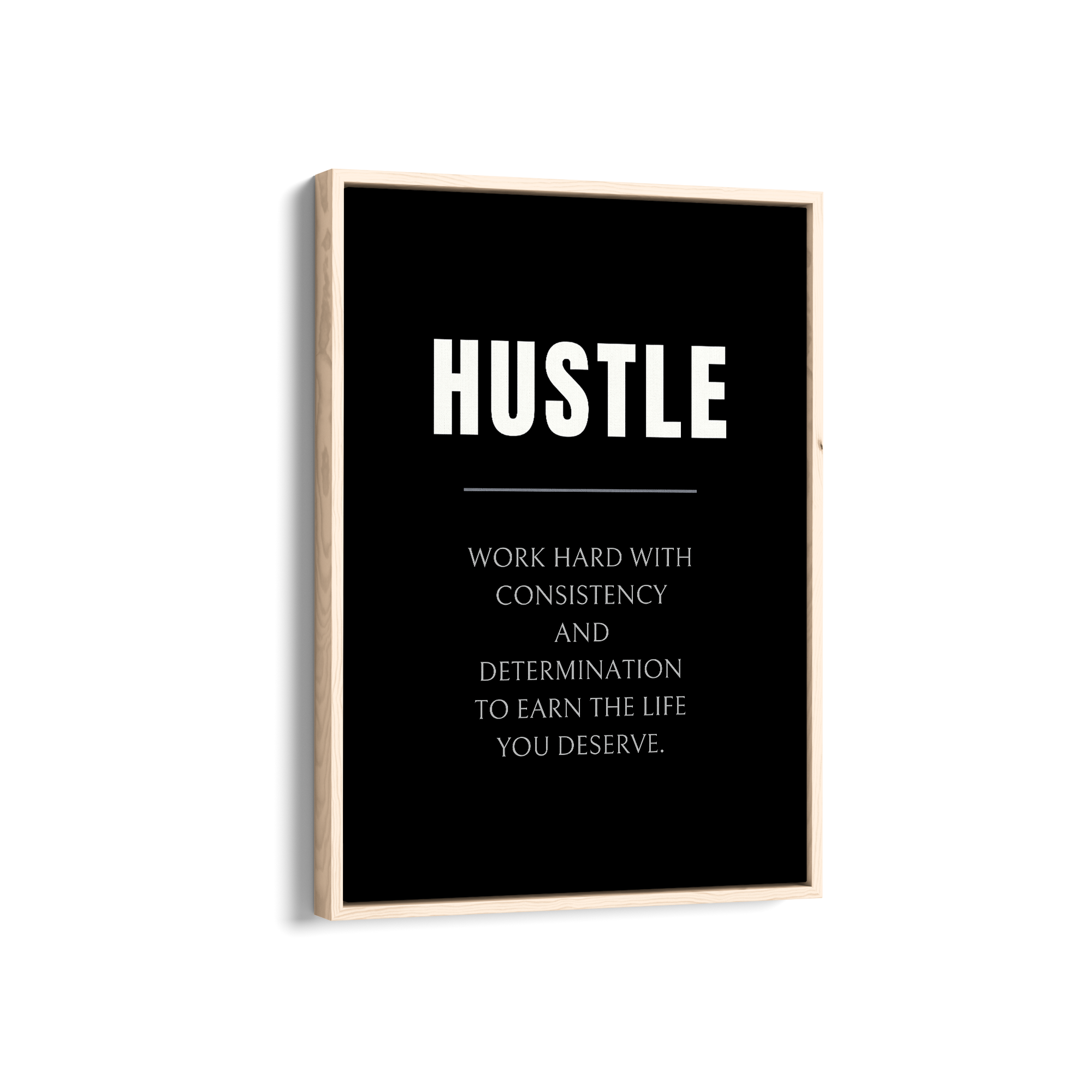 Hustle Quote Wall Art