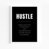 Hustle Quote Wall Art