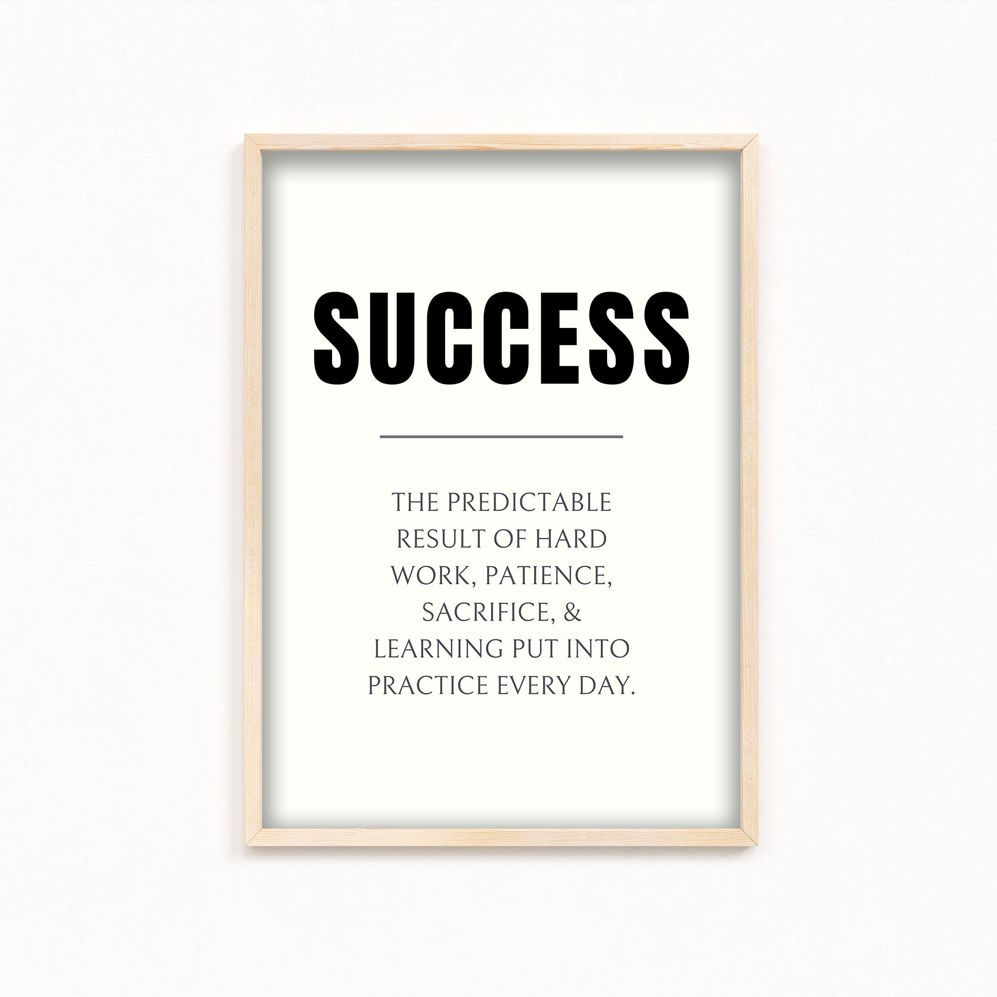 Success Quote Wall Art