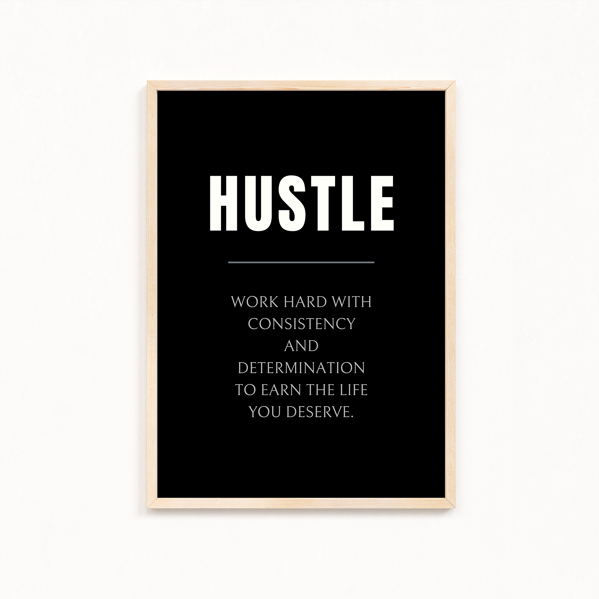 Hustle Quote Wall Art