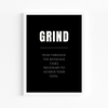 Grind Quote Wall Art