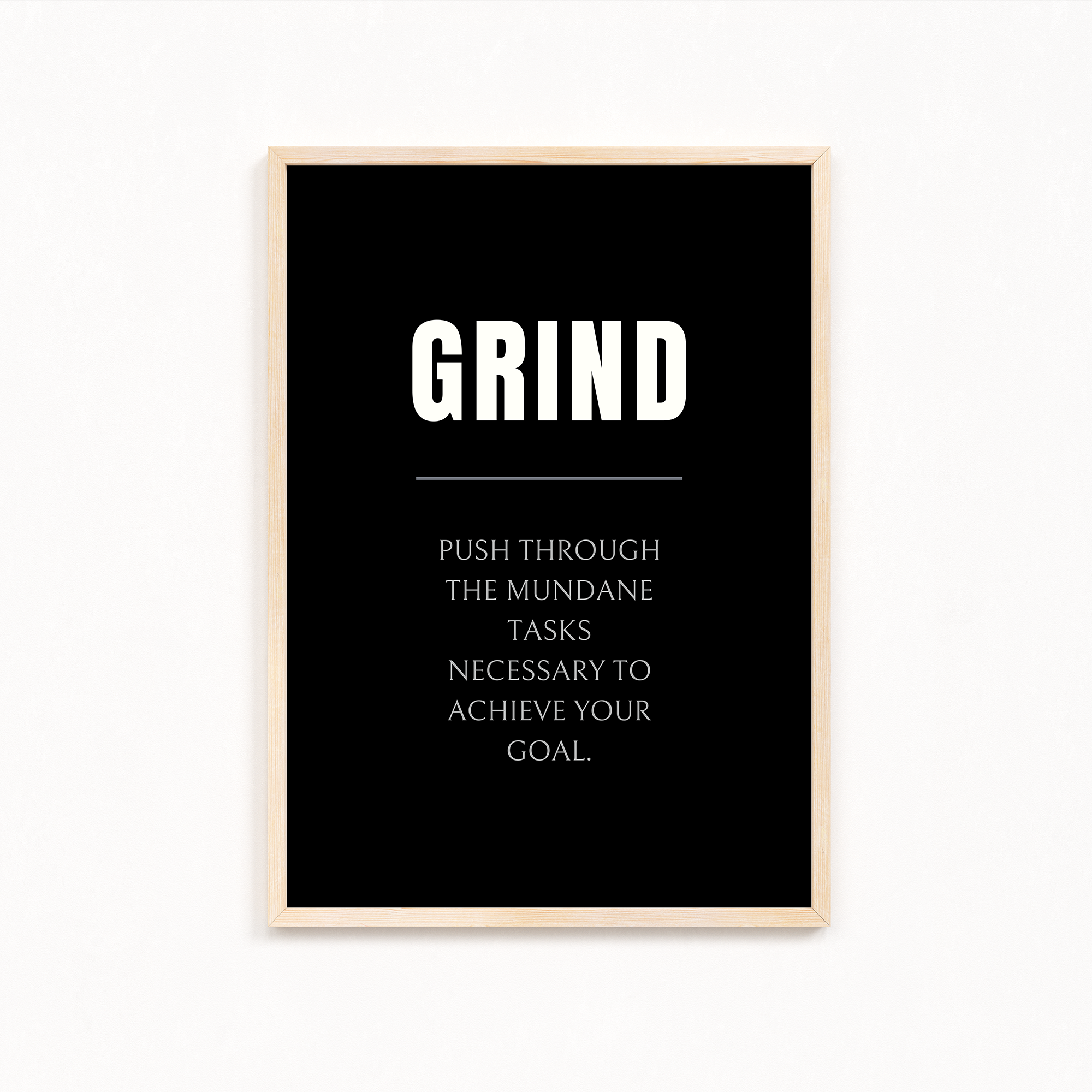 Grind Quote Wall Art