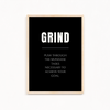 Grind Quote Wall Art