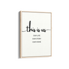 This is us Quote Wall Art