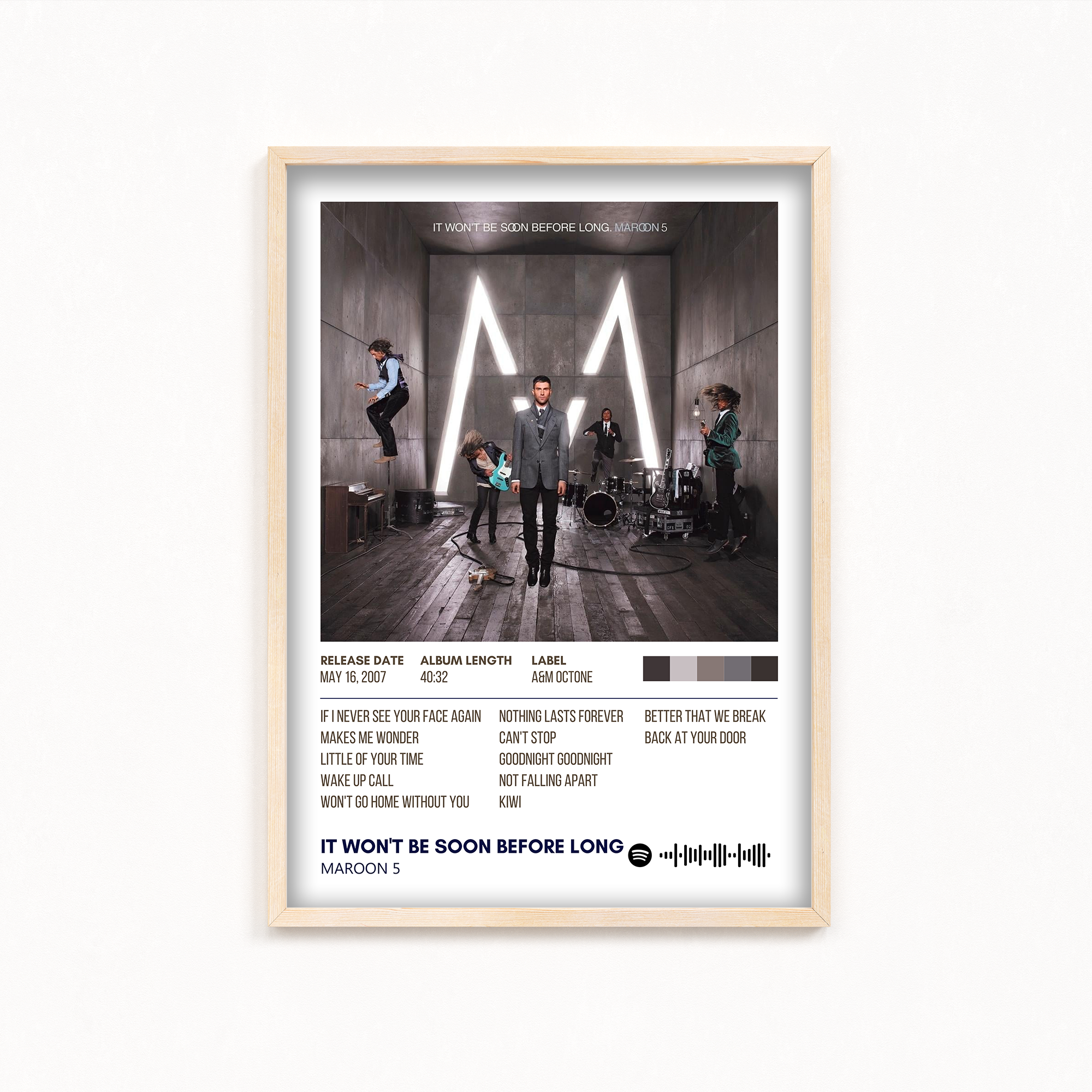 It Won't Be Soon Before Long by Maroon 5 Album Poster