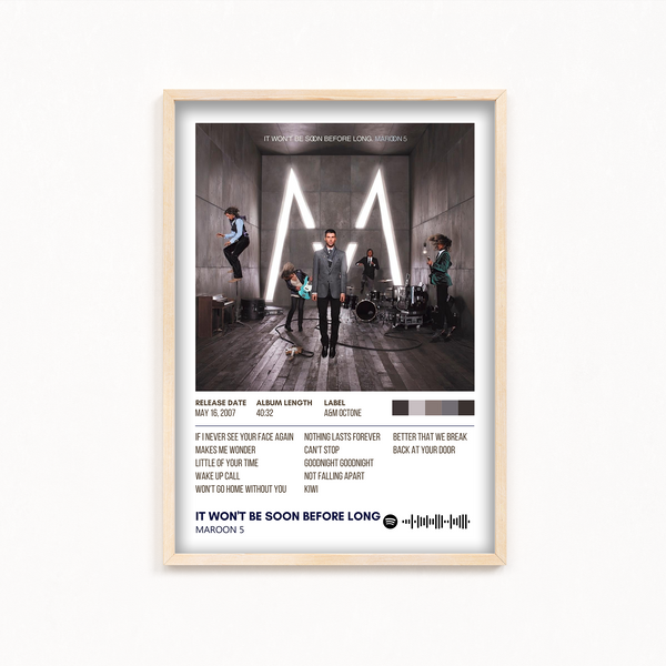 It Won't Be Soon Before Long by Maroon 5 Album Poster