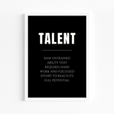 Talent Quote Wall Art