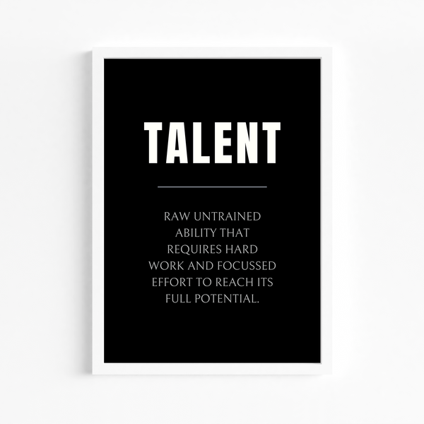 Talent Quote Wall Art