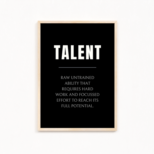 Talent Quote Wall Art