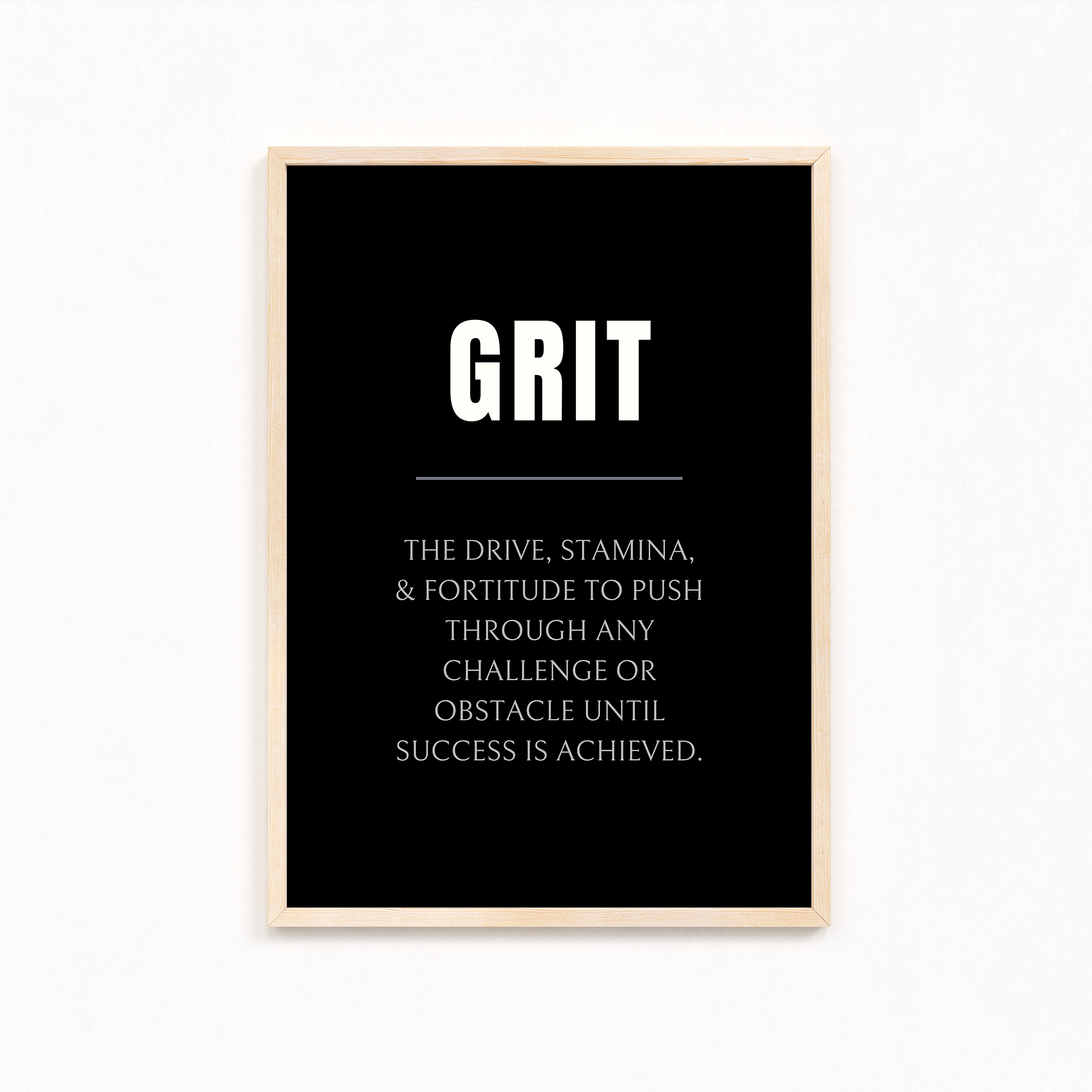 Grit Quote Wall Art