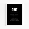 Grit Quote Wall Art