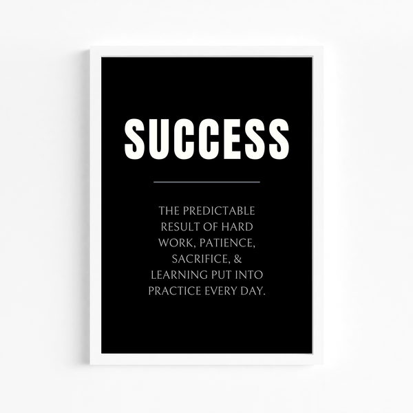 Success Quote Wall Art