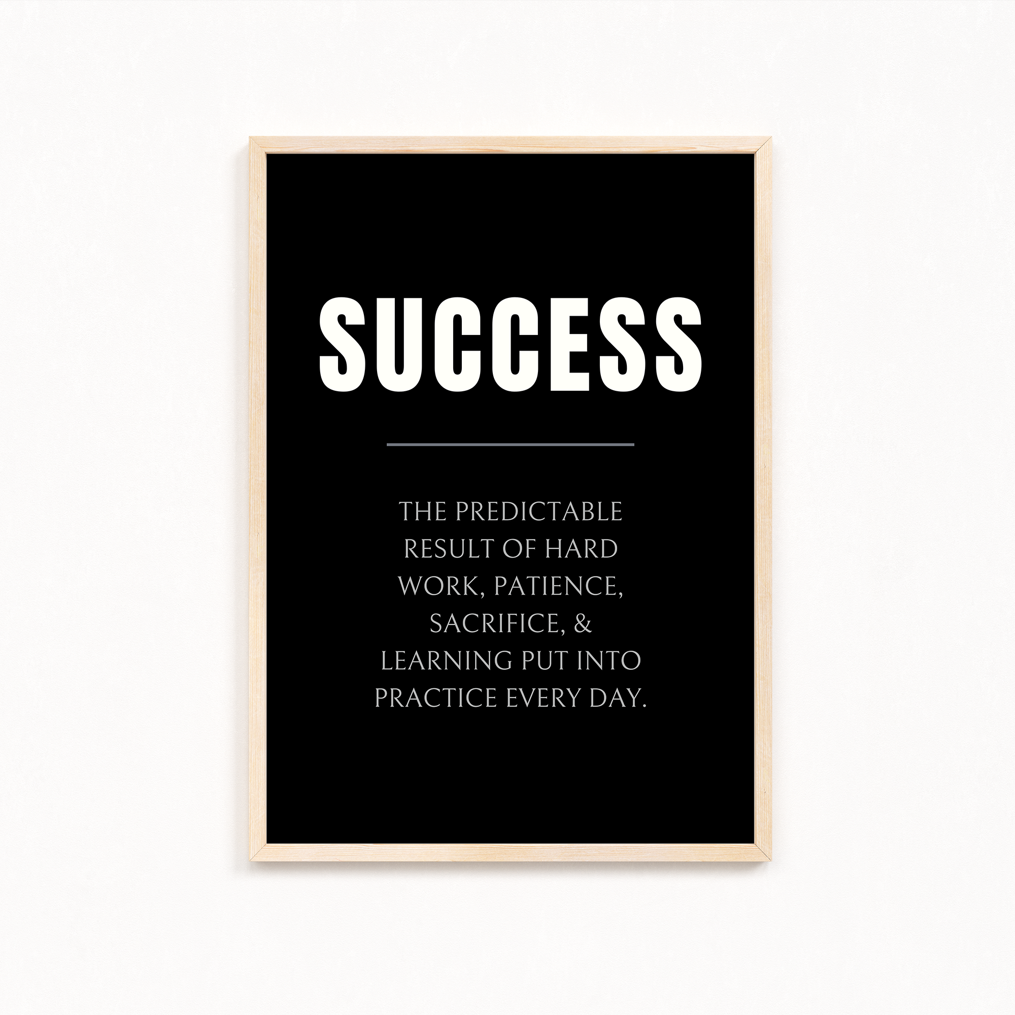 Success Quote Wall Art