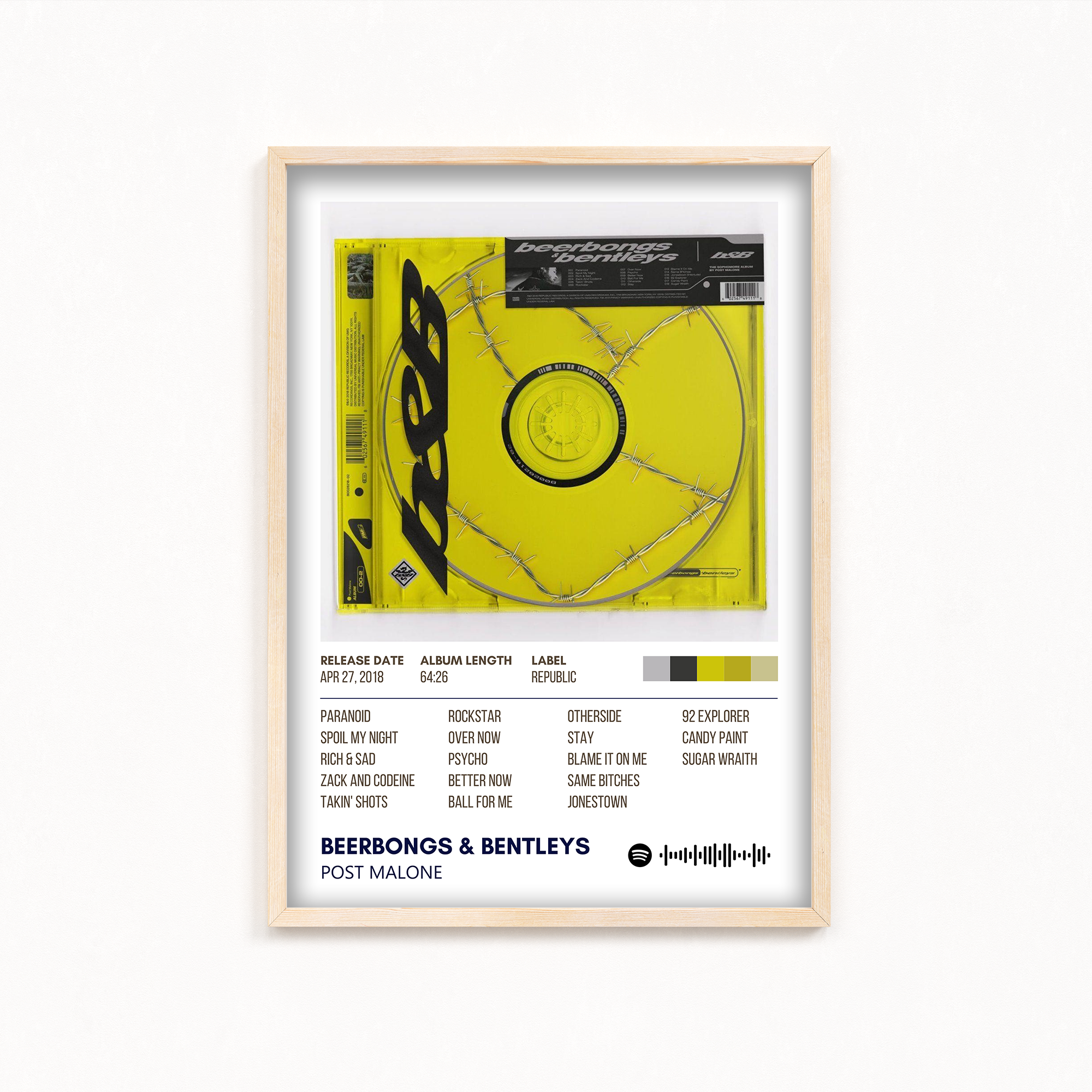 Beerbongs & Bentleys by Post Malone Album Poster