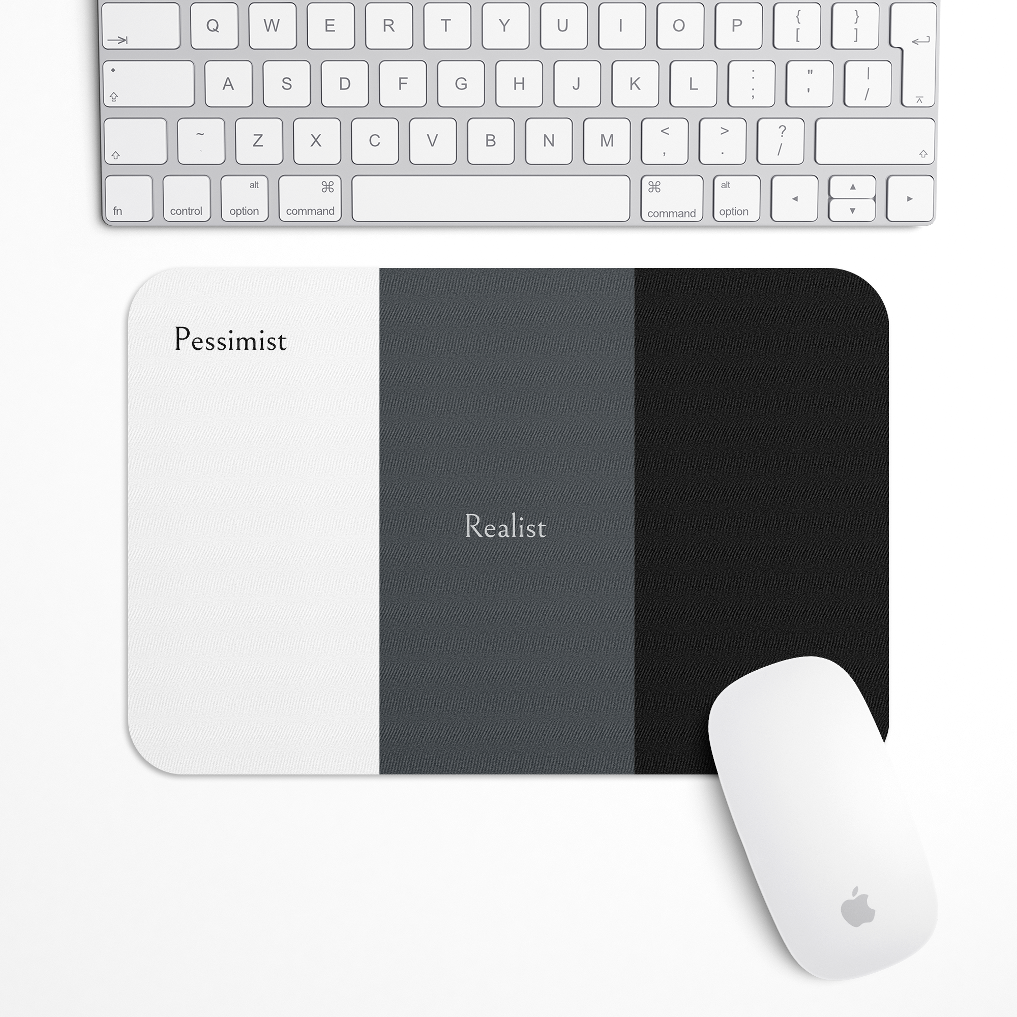 Pessimist Realist Optimist Gaming Mouse Pad