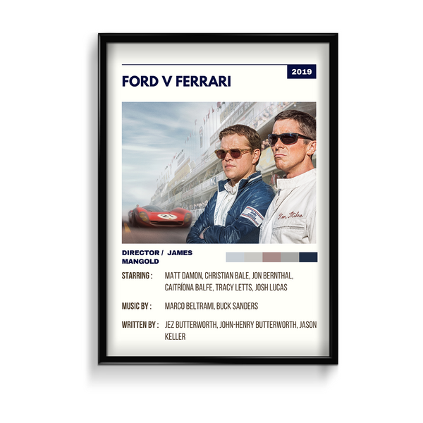 Ford v Ferrari Retro Wall Art