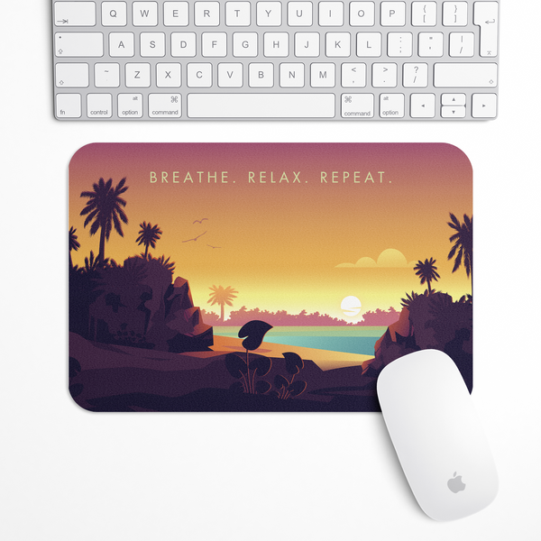 Breathe Relax Repeat Gaming Mouse Pad