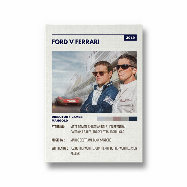Ford v Ferrari Retro Wall Art