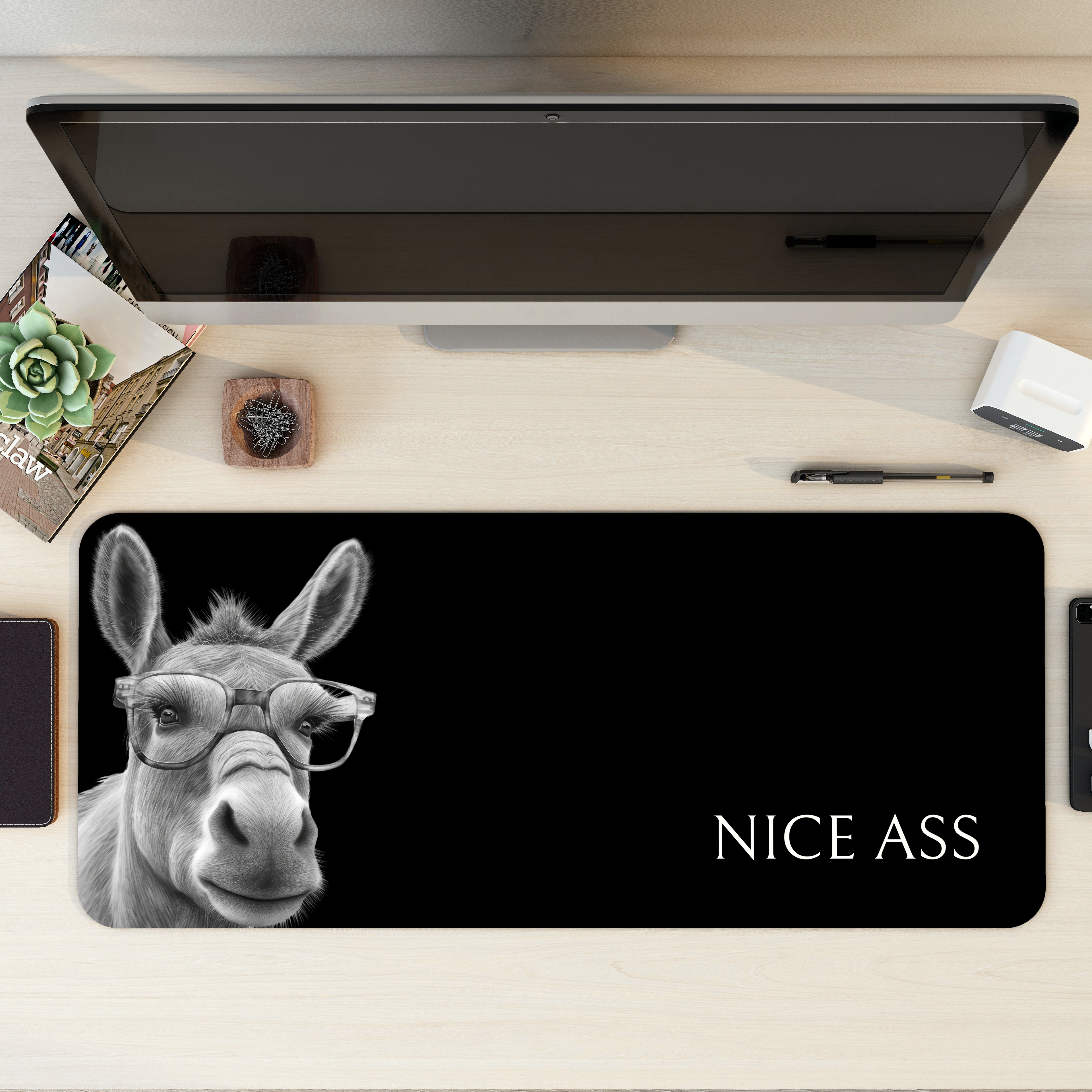 Donkey Humor Desk Mat | Desk Pad | Mouse Pad