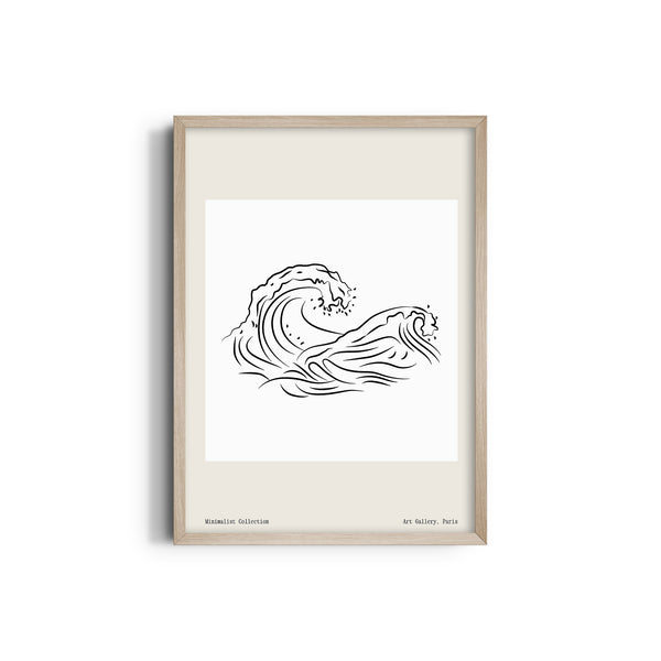 Waves Modern Line Wall Art