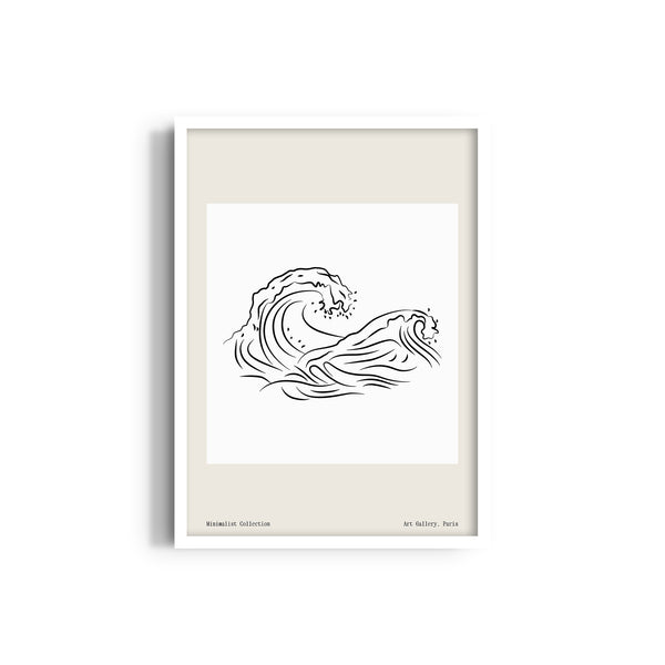 Waves Modern Line Wall Art