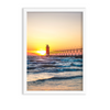 Sunset Light House View Wall Art