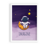 Imagine Kid Astronaut with Stars Wall Art