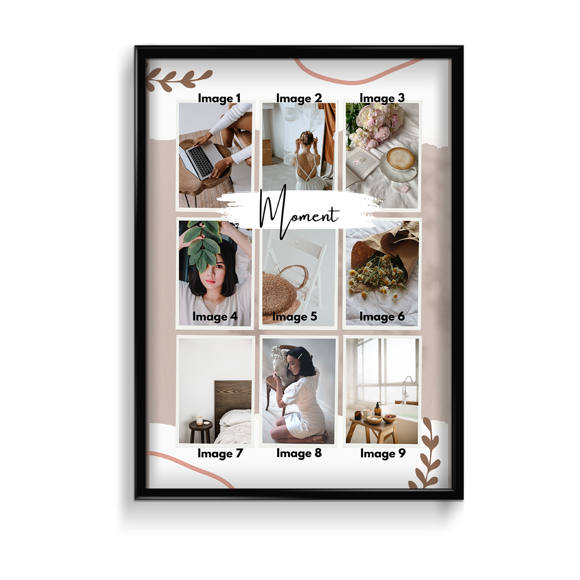 Boho Style 9 Image Collage Wall Art