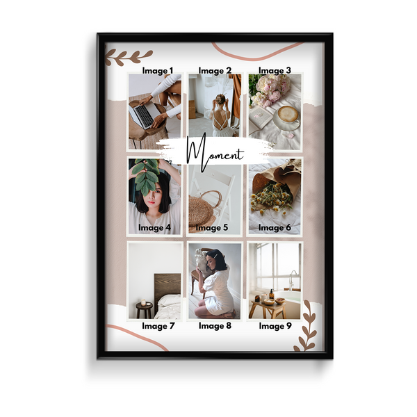 Boho Style 9 Image Collage Wall Art