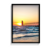Sunset Light House View Wall Art