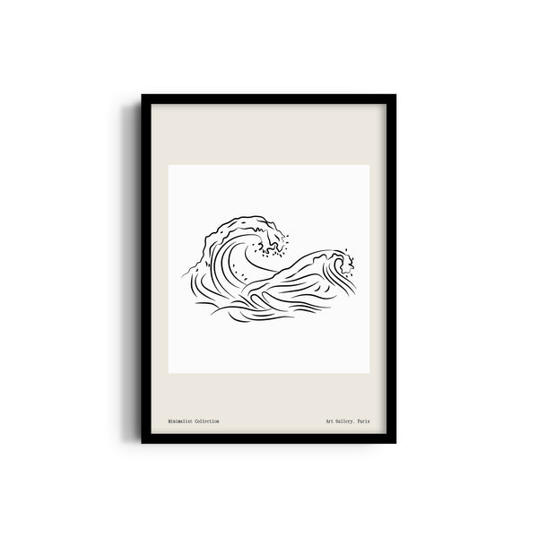 Waves Modern Line Wall Art