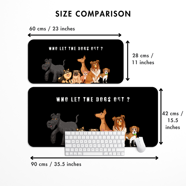 Who let the dogs out Desk Mat | Desk Pad | Mouse Pad