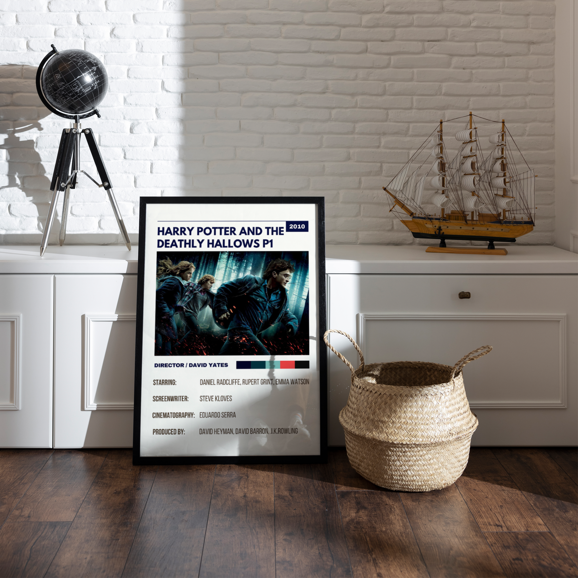 Harry Potter and the deathly hallows P1 Retro Wall Art