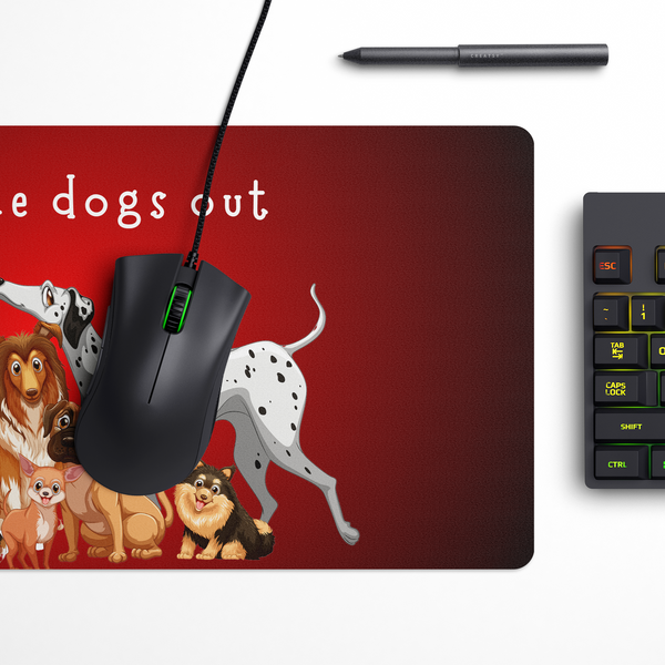 I let the dogs out Desk Mat | Desk Pad | Mouse Pad
