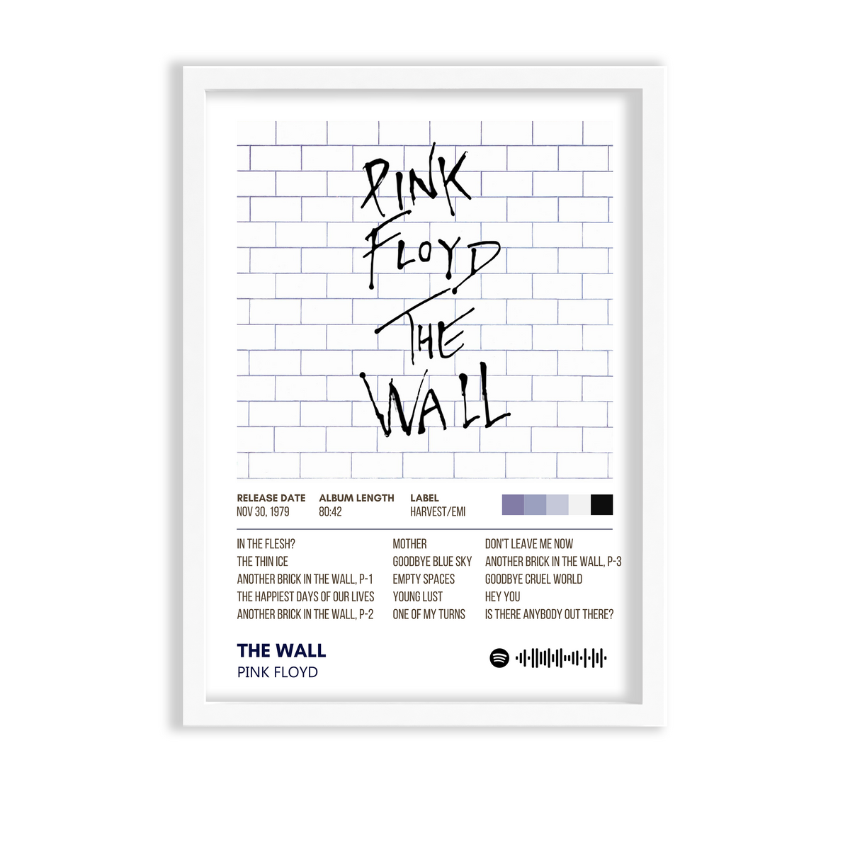 The Wall by Pink Floyd Album Poster The Mortal Soul