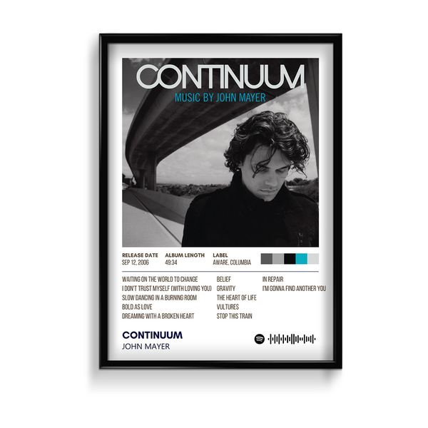 Continuum by John Mayer Album Poster
