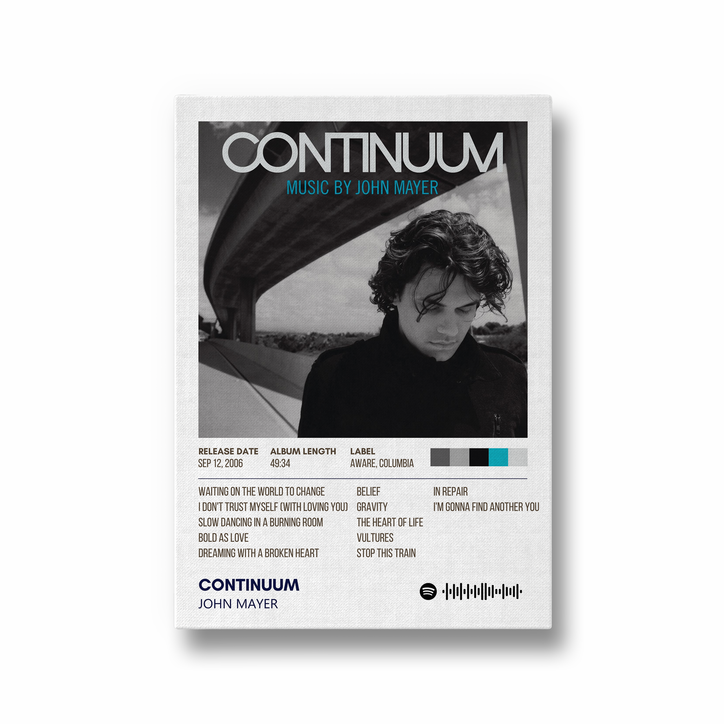 Continuum by John Mayer Album Poster