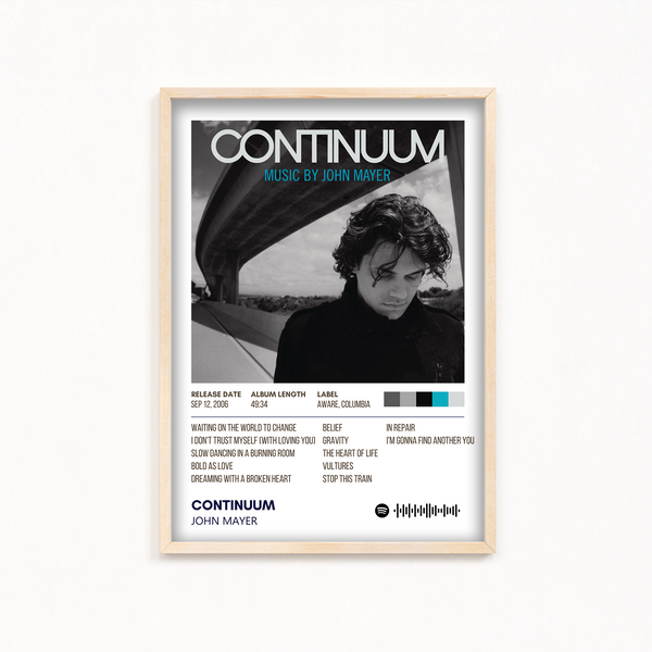Continuum by John Mayer Album Poster