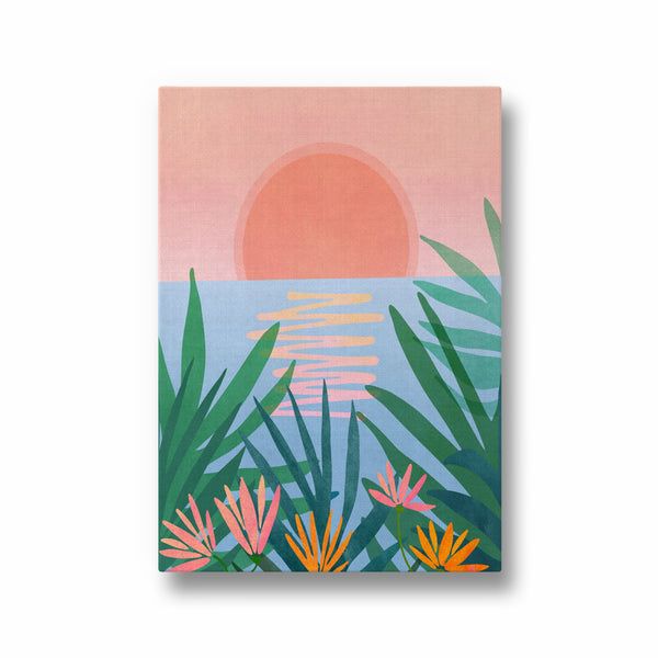 Peaceful Pink Sunset Wall Art