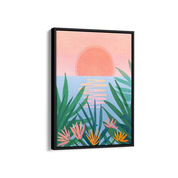 Peaceful Pink Sunset Wall Art
