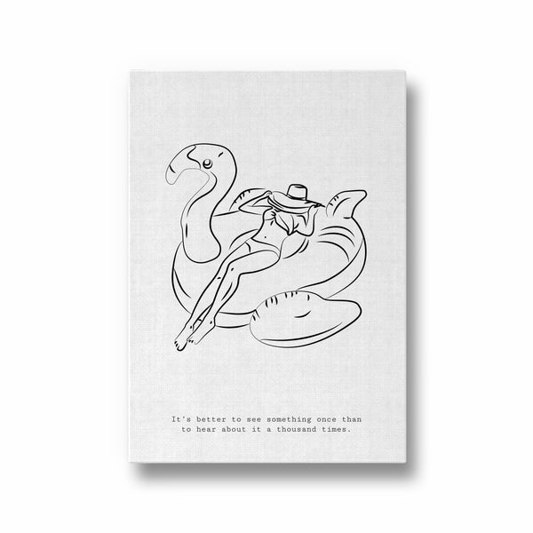 Relaxing Vacation Modern Line Wall Art