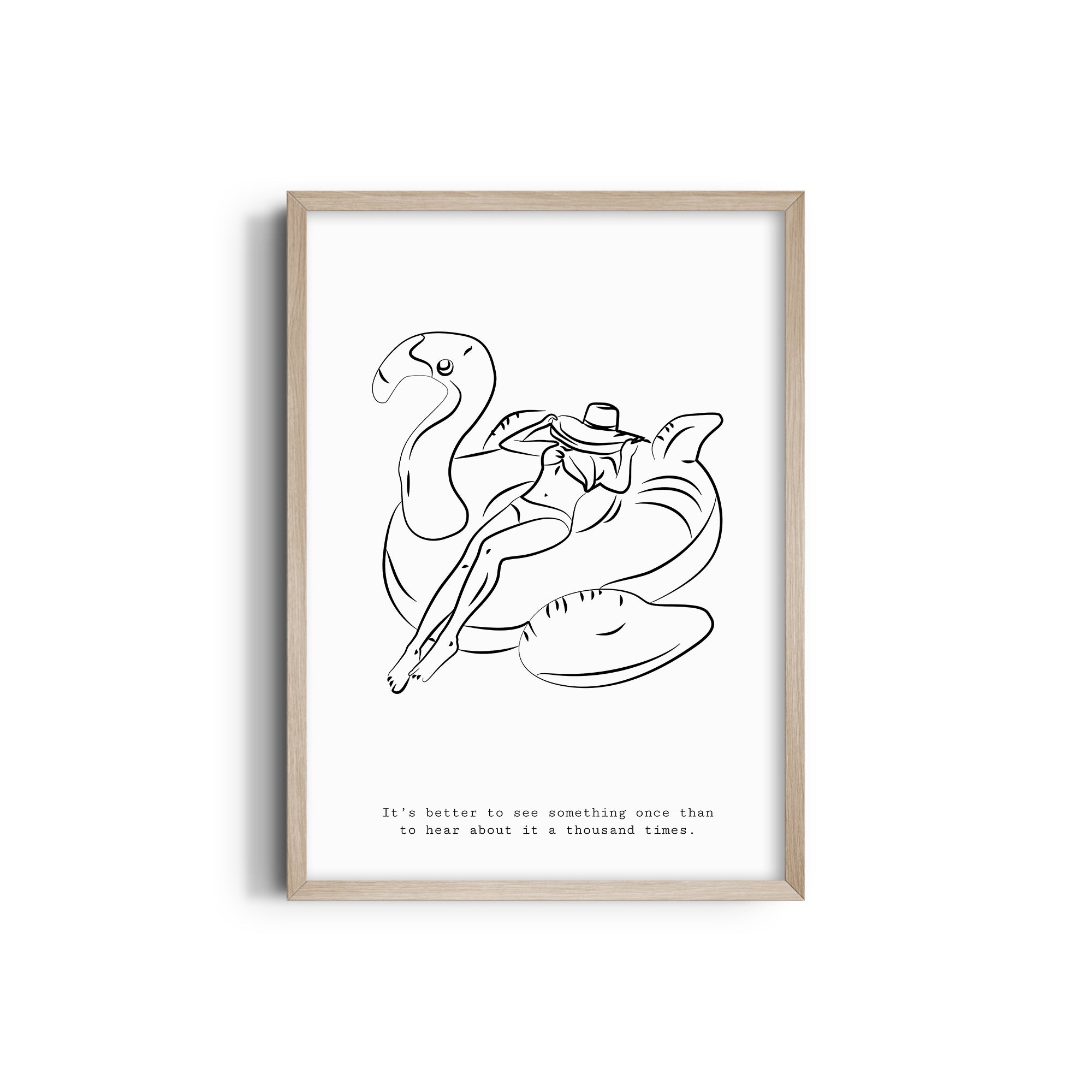 Relaxing Vacation Modern Line Wall Art