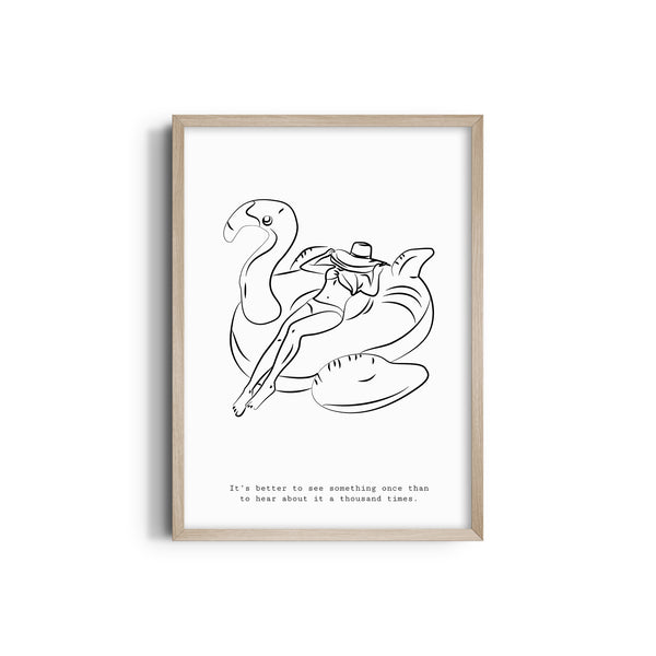 Relaxing Vacation Modern Line Wall Art