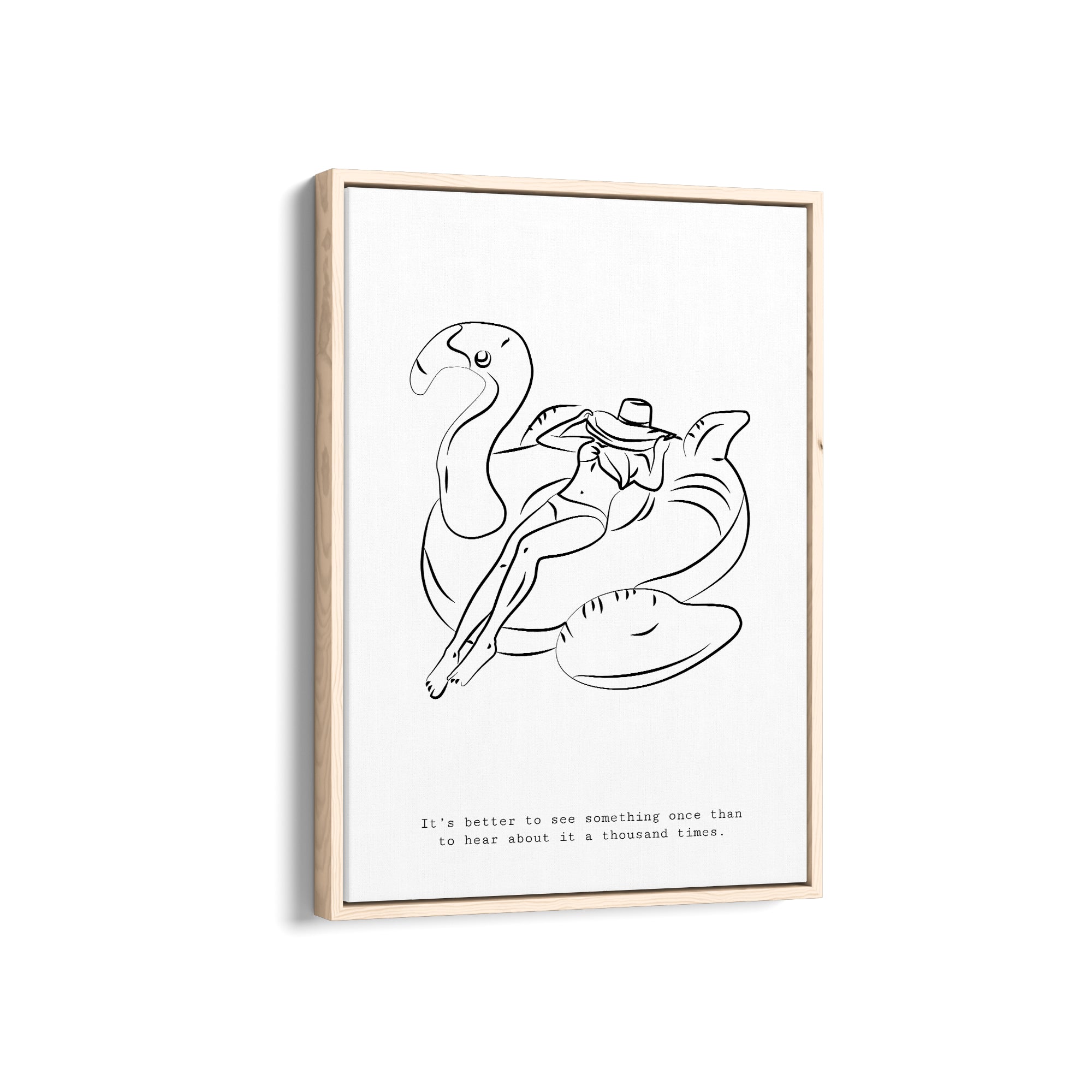 Relaxing Vacation Modern Line Wall Art