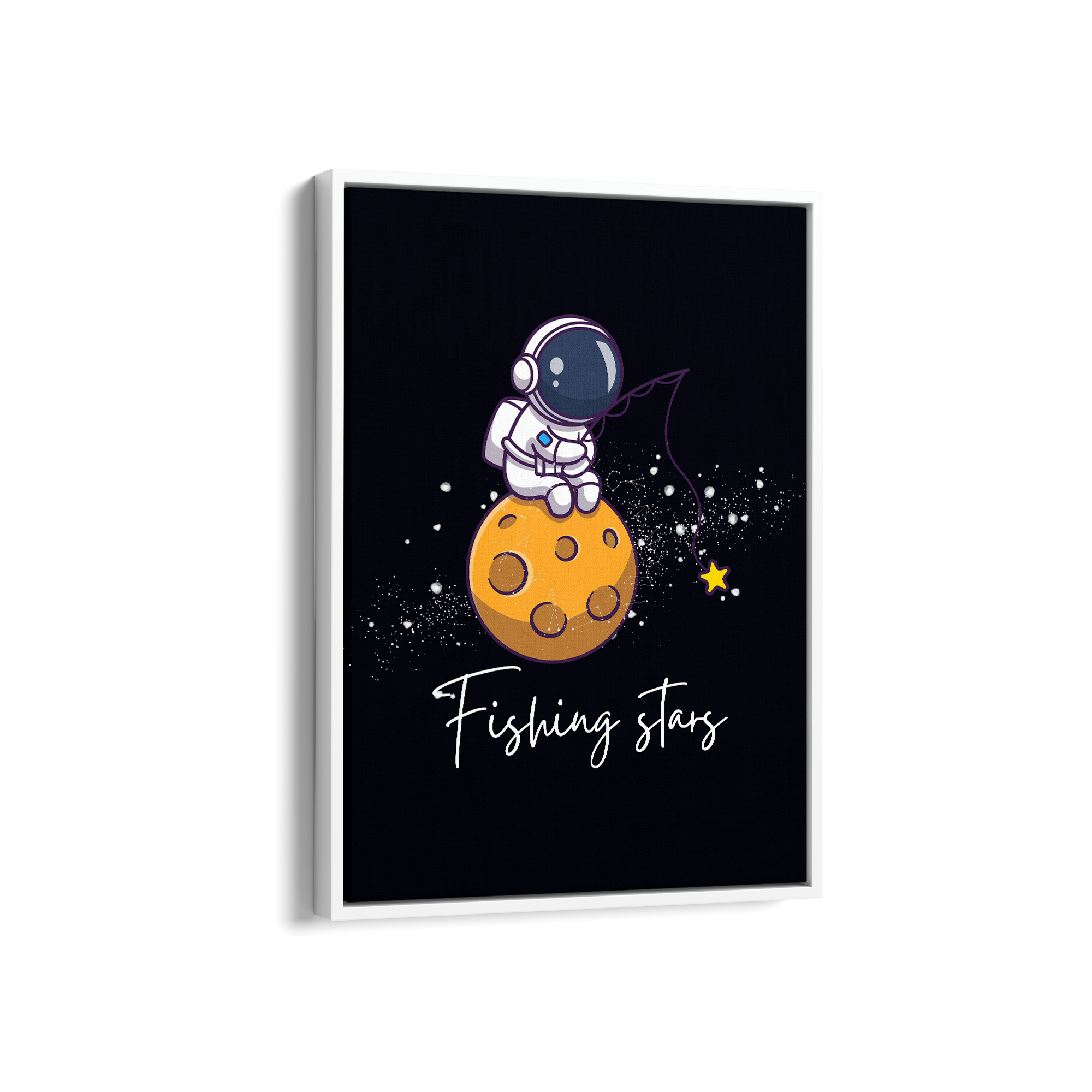 Fishing Stars Kid Astronaut Wall Art