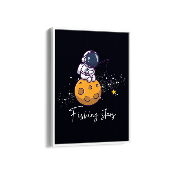 Fishing Stars Kid Astronaut Wall Art
